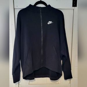 Nike SPTCAS Black Full Zip-up Oversized Sweatshirt